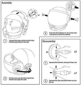 SPOOKTACULAR, Astronaut Helmet with Movable Visor