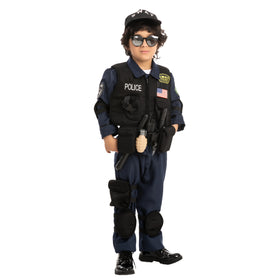  Spooktacular Creations - Disfraz para niños de policía SWAT,  para Halloween, Cosplay Oficial de Policía : Ropa, Zapatos y Joyería