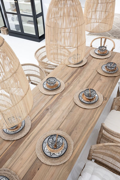 Wooden furnitures in Scandi Boho Interior design