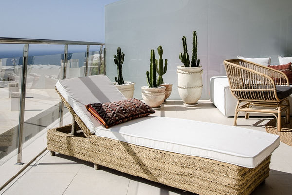 Moroccan seagrass sunbed in Higueron Benalmadena