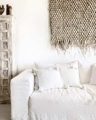White linen sofa 