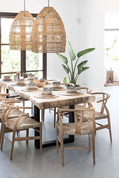 Suar Wood plank table for dining room
