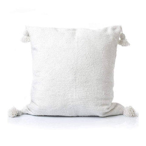 White PomPom Cushion Covers Zoco Home