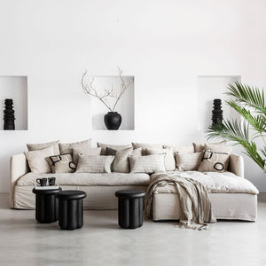 Tarifa Linen Chaise Longue Sofa – Zoco Home