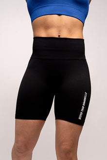  Women's Seamless Scrunch Shorts - Jet Black