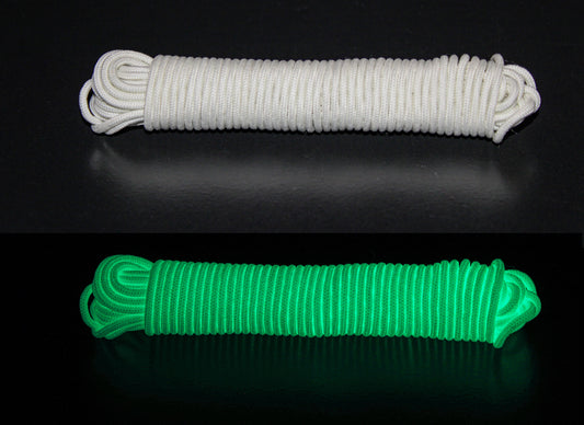 Glow-In-Dark Braided Rope 100 Ft High Visible Multi Utility Cord,  Lightweight and Durable with Excellent Knot Retention | Good for Camping