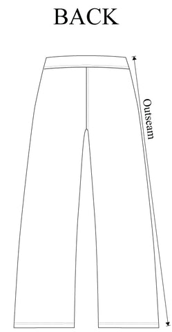 FDN Wide Leg Pants - Made in Canada - technical drawing 