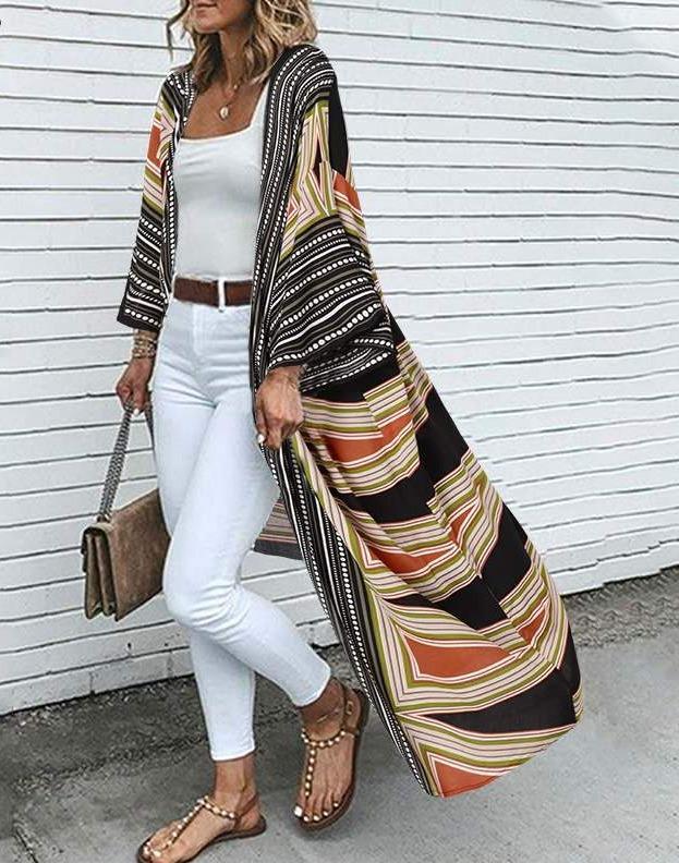 modern kimono fashion outfits boho style, fall kimono outfit plus size, chiffon  kimono jacket – Sincere