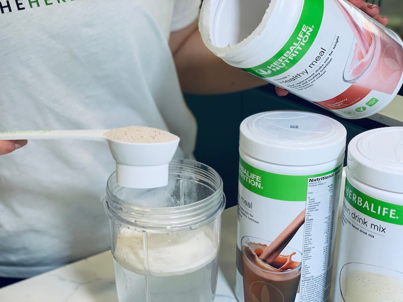 how to measure formula 1 shake with herbalife spoon