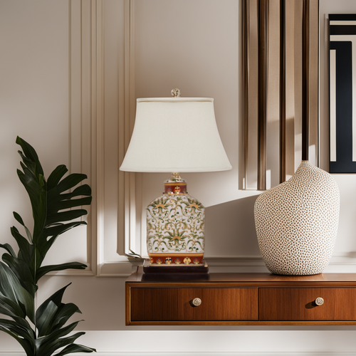 Porcelain Gold English Style Table Lamp