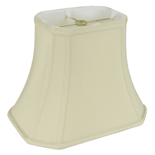 Rectangle Cut Corner Lampshade in Shantung Silk - Different Colors