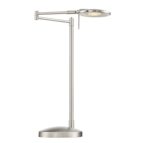 Dessau Turbo Swing-Arm Table Lamp in Satin Nickel