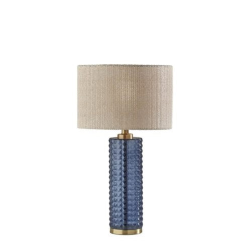 Delilah Table Lamp with Blue Glass