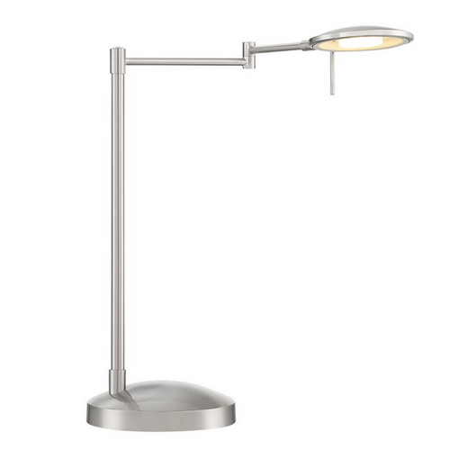 Dessau Turbo Swing-Arm Lamp with USB in Satin Nickel