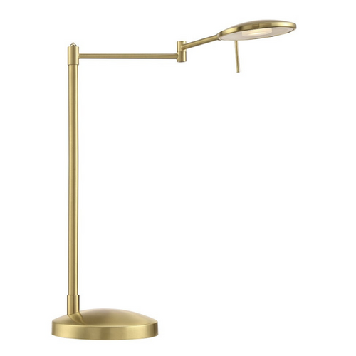 Dessau Turbo Swing-Arm Table Lamp in Satin Brass