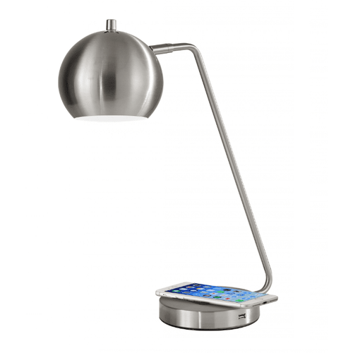Emerson Brushed Steel Desk Lamp