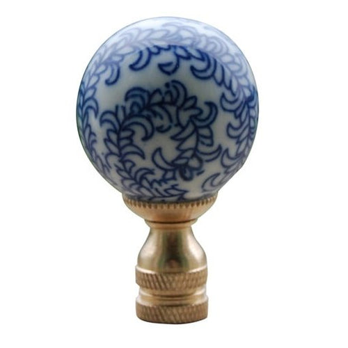 Blue & White Ball Porcelain Finial