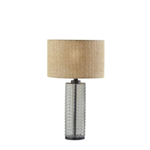 Delilah Table Lamp with Black Glass