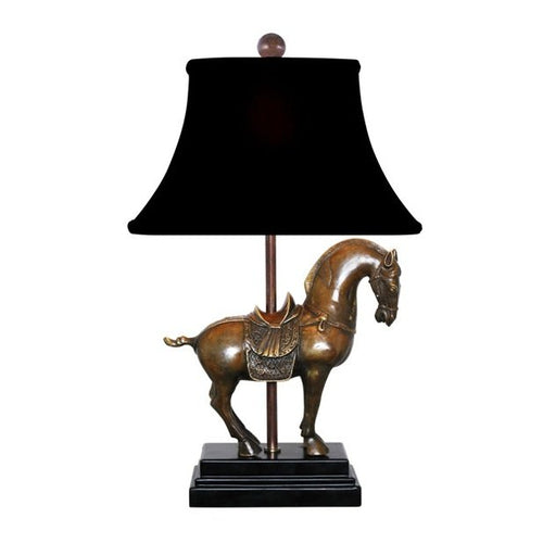 Brass Tang Horse Table Lamp