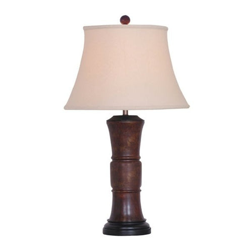 Solid brown Jade Ring Vase Table Lamp