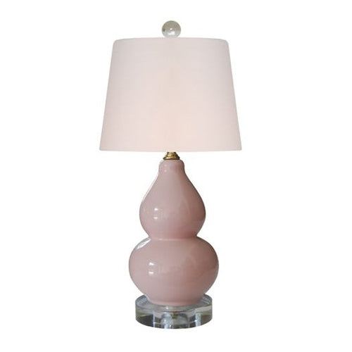 Classic Blush Double Gourd Table Lamp