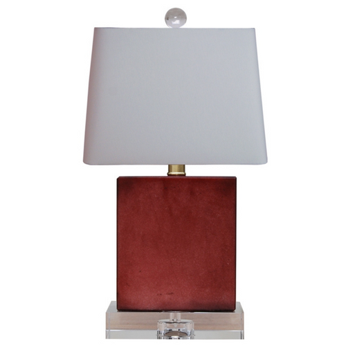 Mini Jade Red Rectangle Table Lamp