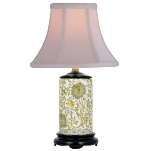 Quintessential Golden Yellow Floral Accent Table Lamp