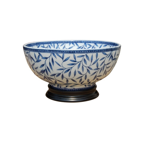 Porcelain Bamboo Blue & White Bowl
