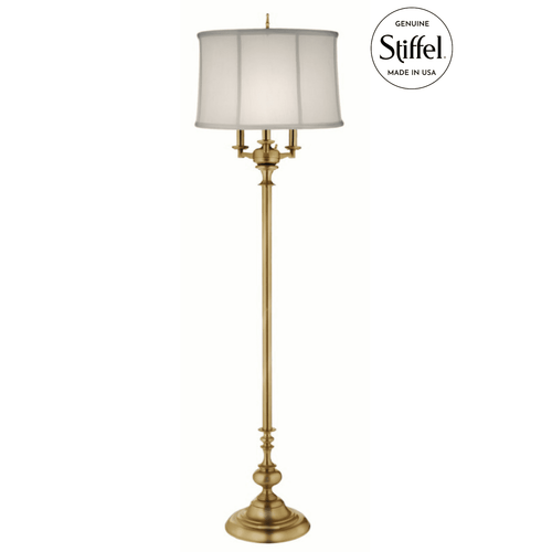 Stiffel 6-Way Satin Brass Floor Lamp
