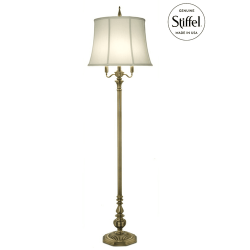 Stiffel 6-Way Antique Brass Floor Lamp