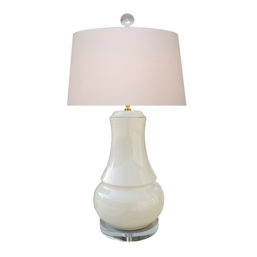 Porcelain Dove White Table Lamp