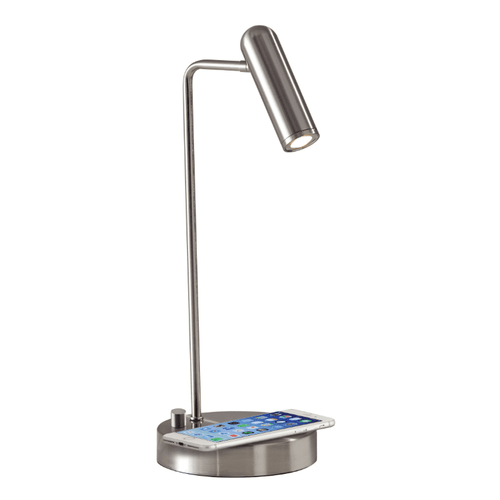 Kaye Brushed Steel LED Desk Lamp