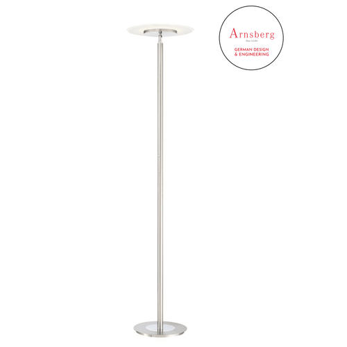 Tampa LED Single Torchiere in Satin Nickel