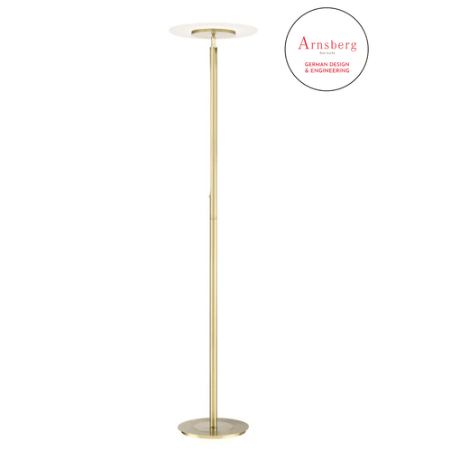 Tampa LED Single Torchiere in Satin Brass