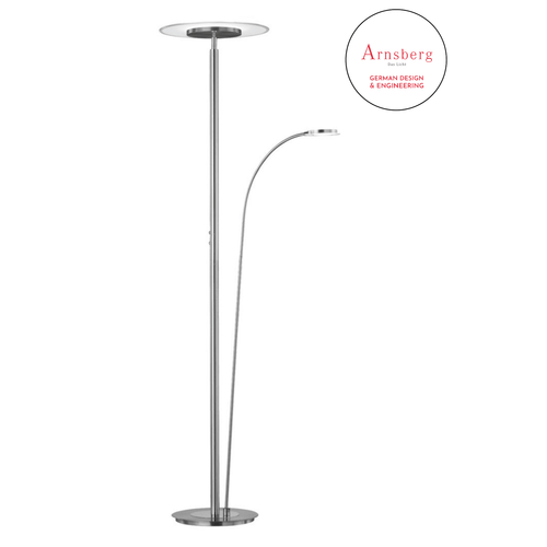 Tampa LED Torchiere in Satin Nickel