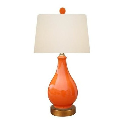 Porcelain Orange Vase Table Lamp