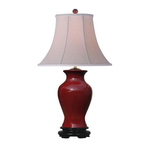 Oxblood Porcelain Jar Table Lamp