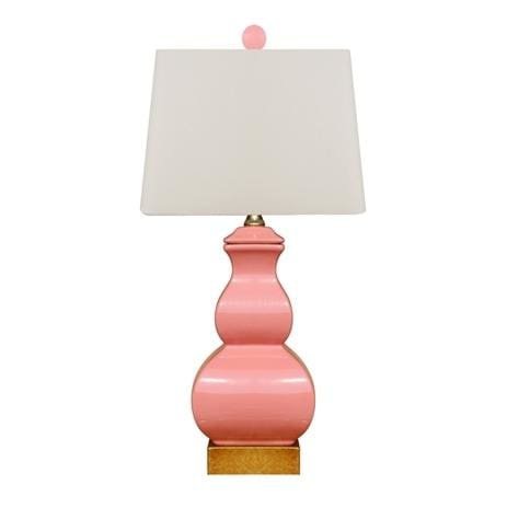 Pink Square Gourd Table Lamp