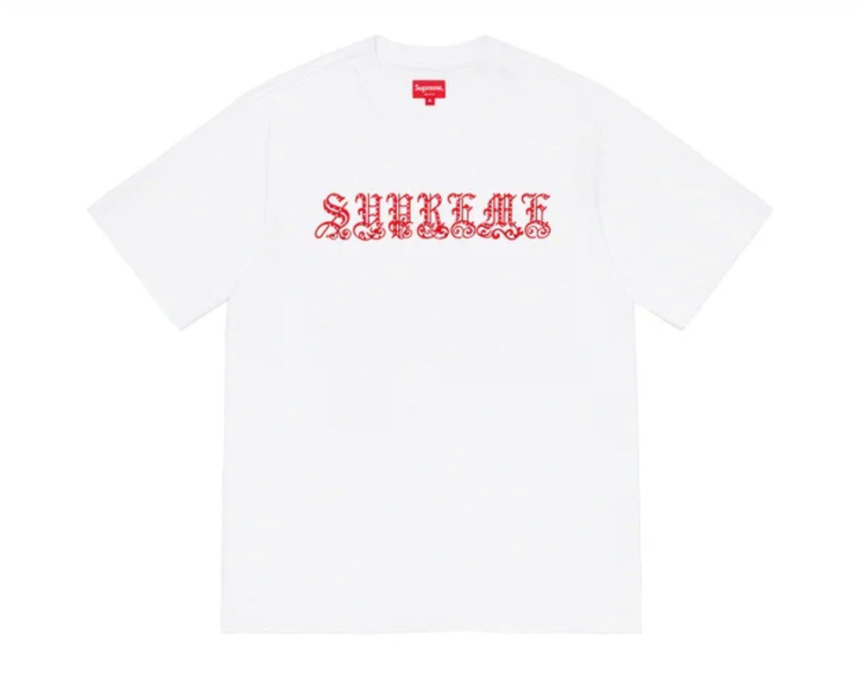 メンズ supreme old english rhinestone tee w1 | sarilab.com