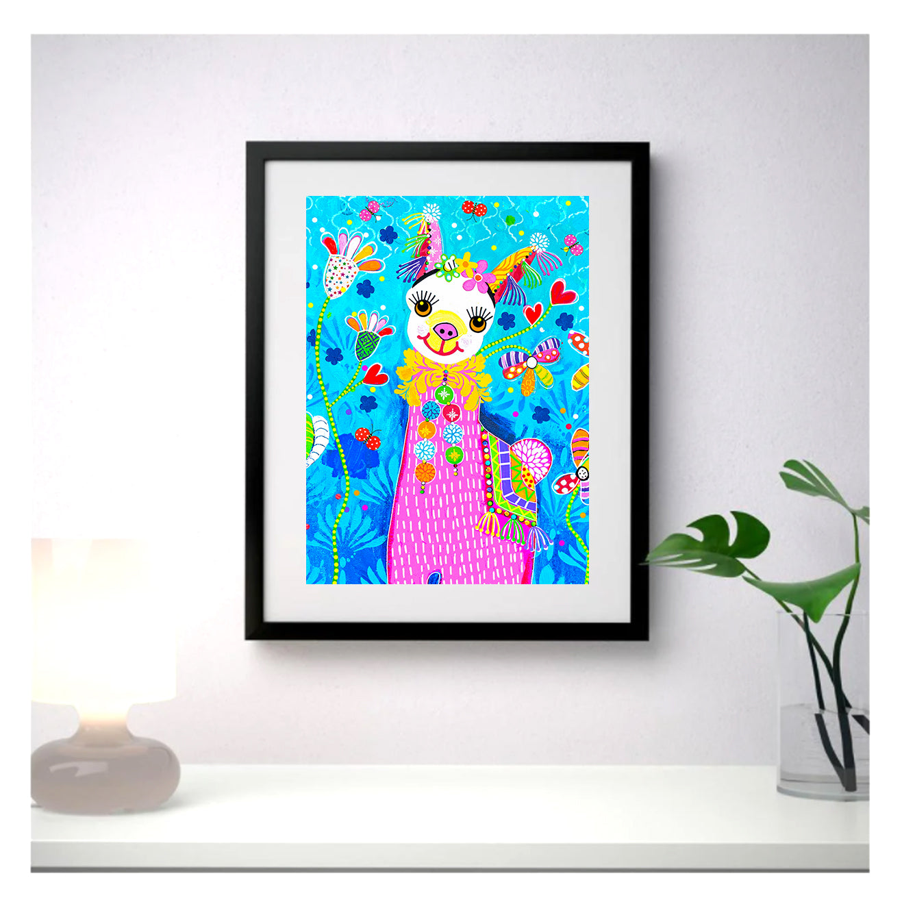 Wall Art Framed Print Rainbow Unicorn 1 - Donna Sharam Art Gallery
