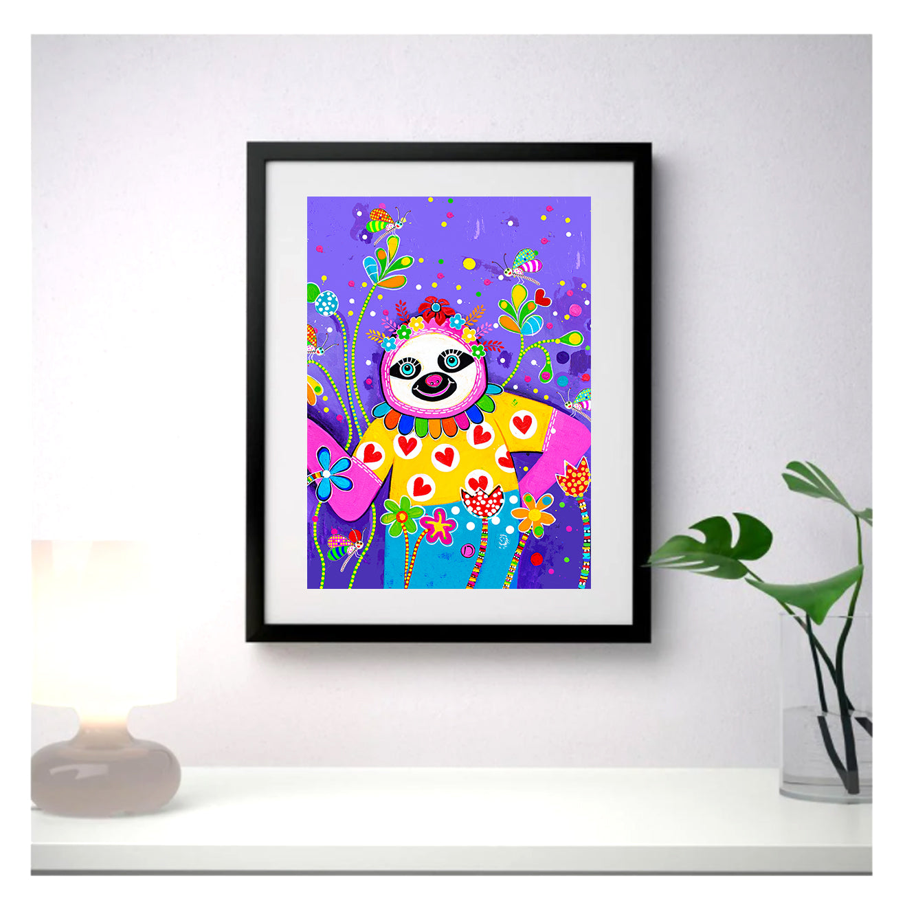 Wall Art Framed Print Rainbow Unicorn 1 - Donna Sharam Art Gallery