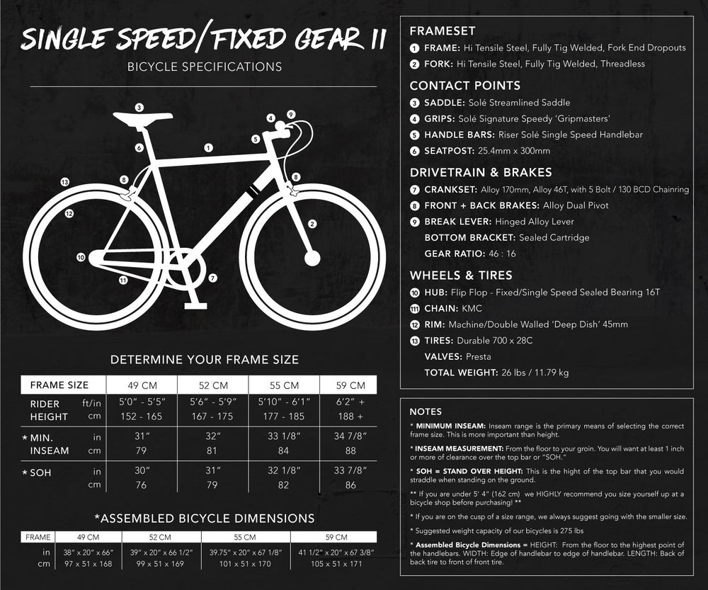 sole bicycles foamside fixed single speed bike