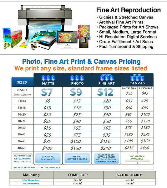 Pixels & Ink - Premier Print Shop™ ~ Photo & Fine Art Printing, Art Reproduction, Canvas and Giclée Prints, Framing Services, Digital Services, Film Scanning, Flatbed Artwork, ShoeBox™