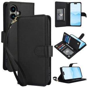 RFID Blocking Magnetic Wallet Case with Card Holder for iPhone - Love Casing
