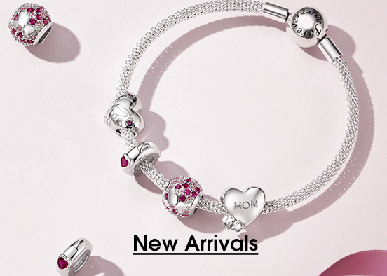 Silver Charm Bracelet with Charms — Oriana