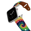 Sunset Tie Dye Leather Apple Watch Band Apple Watch Band - Leather mistylaurel BELTS