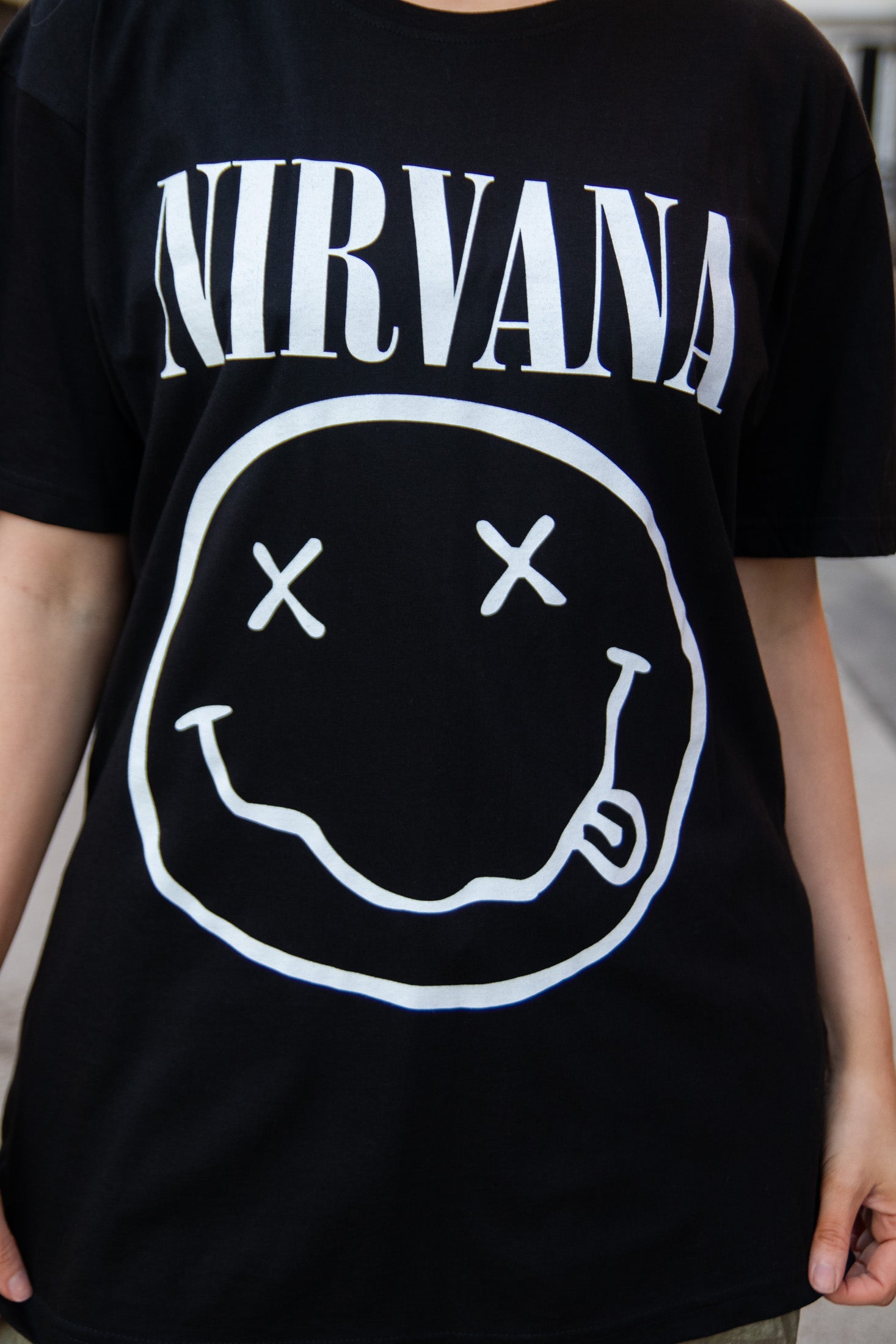 Daisy Street Relaxed T-Shirt with Nirvana Print