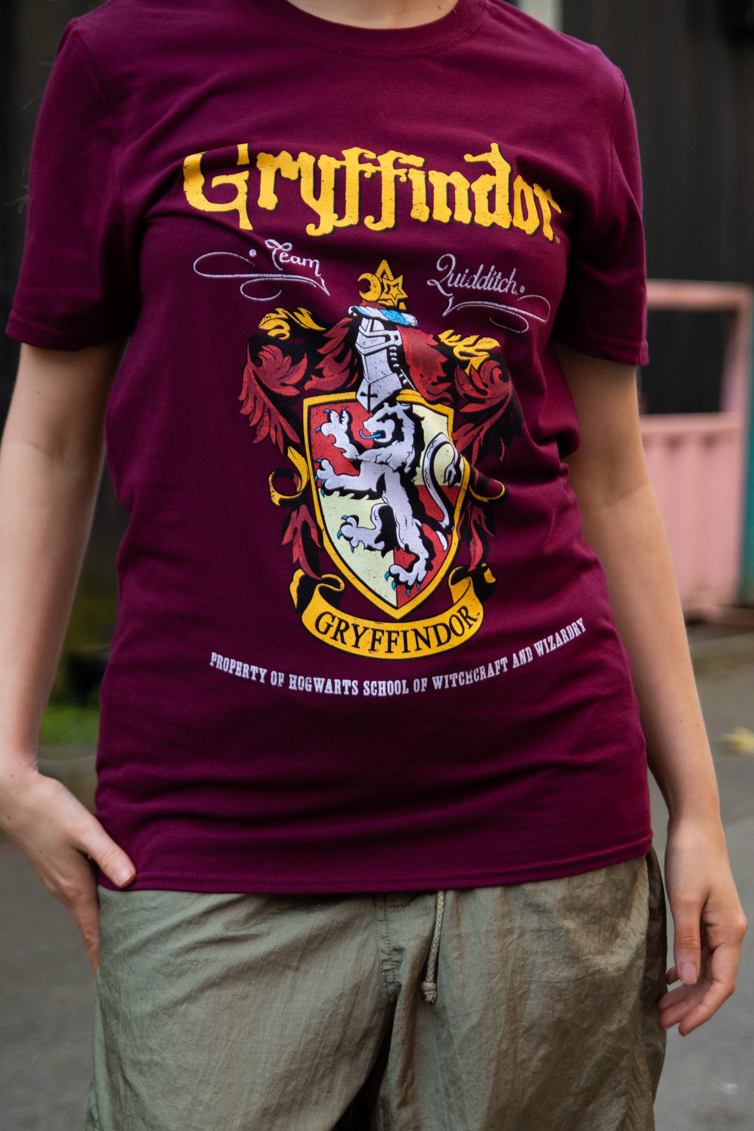 Daisy Street Relaxed T-Shirt with Harry Potter Gryffindor Red