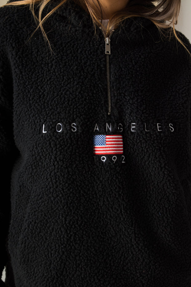 daisy street relaxed sweatshirt with vintage los angeles embroidery