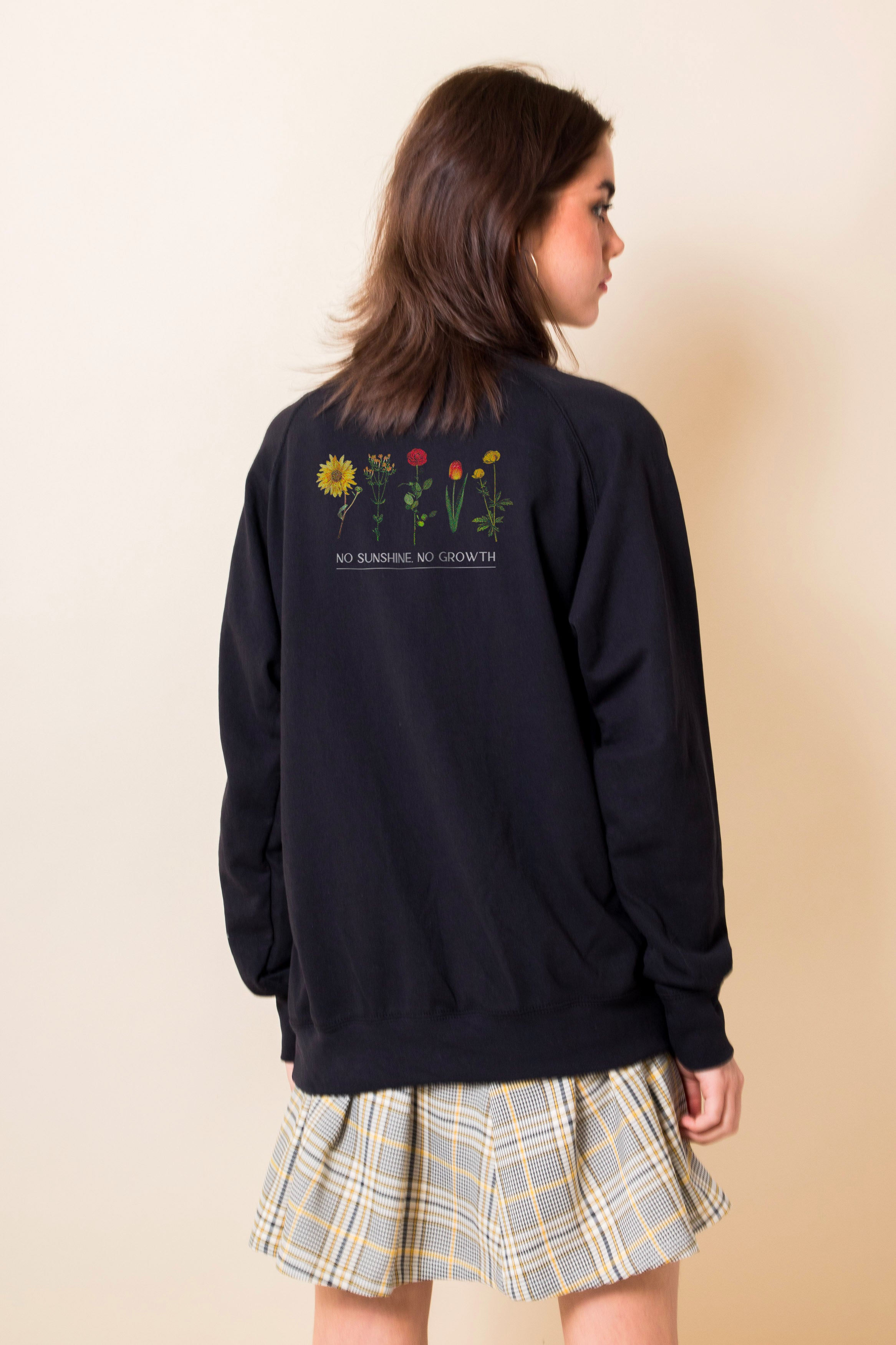 Daisy Street Oversized Sweatshirt with Growth Back Print